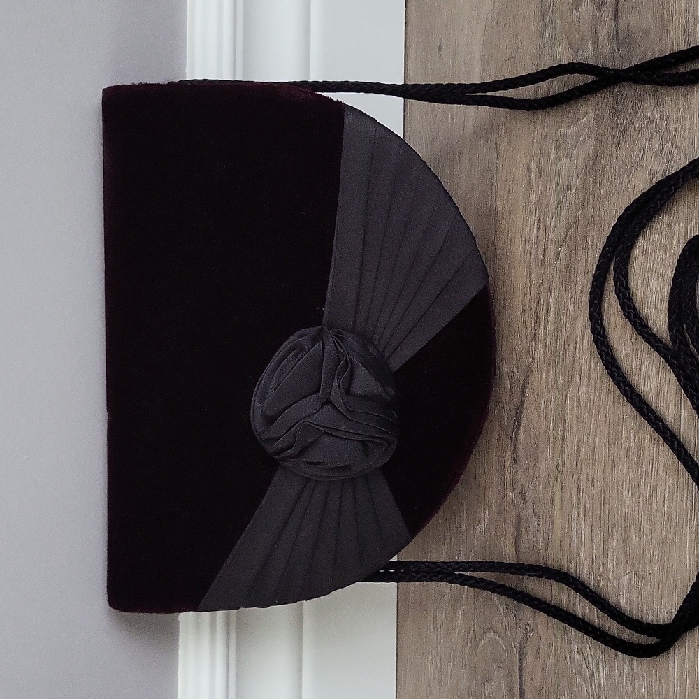 Eaton Black Velvet Vintage Bag